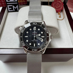 Omega Seamaster “Diver 300M” Black/Mesh Bracelet