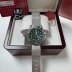 Omega Seamaster “Diver 300M” Green/Mesh Bracelet