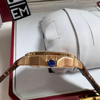 Cartier Santos Automatic – Gold with Brown Leather Strap