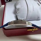 Cartier Santos Automatic Blue Leather