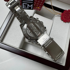 Omega Seamaster Planet Ocean Chronograph – Black & Orange | Stainless Steel Bracelet