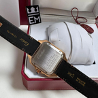 Cartier Santos Automatic – Gold with Brown Leather Strap
