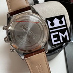 TAG Heuer Carrera Chronograph – Silver Dial & Brown Leather Strap