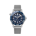 Omega Seamaster “Diver 300M” – Blue/Mesh Bracelet
